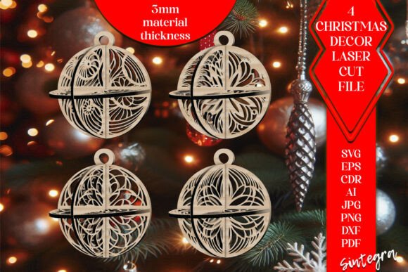 3D Christmas Balls SVG for Winter Amp Branding