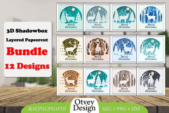 3D Shadowbox Deer for Shadow Boxes Branding
