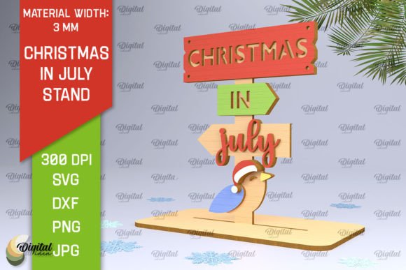 Christmas in July Stand Decor Lasercut for Winter Amp