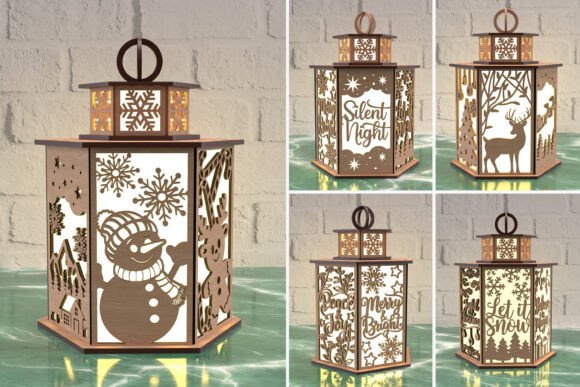 Christmas Lantern Bundle: 5 Designs for Winter Amp