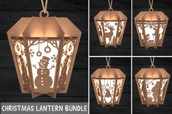 Christmas Lantern Bundle SVG for Winter Amp Shops