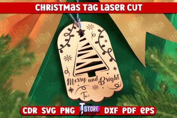 Christmas Tag Gift Tag Holidays CNC for Winter Amp