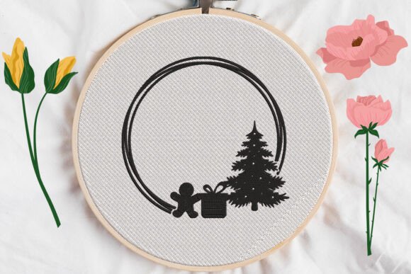Christmas Tree Wreath Monogram Frame Review