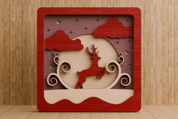 Cute Christmas Scene 3D Multilayer SVG: Freebies Review