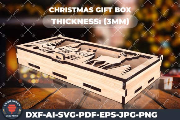 Laser Cut Jewelry Gift Christmas Box: A Winter Amp for Editorial Design