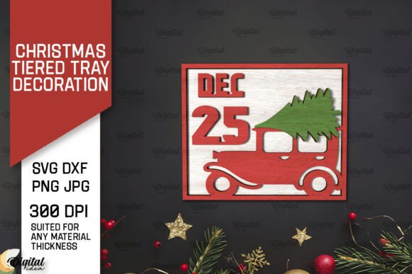 Merry Christmas Decor Laser Cut Design for Winter Amp
