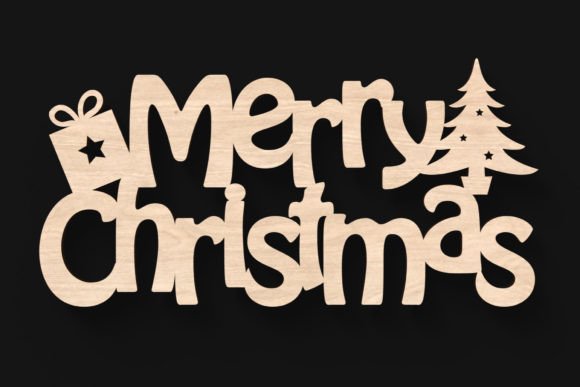 Merry Christmas Laser Cut Sign for Winter Amp Shops