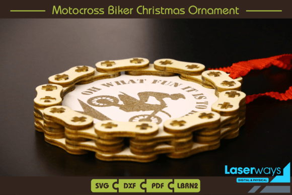 Motocross Biker Ornament for Winter Amp Style