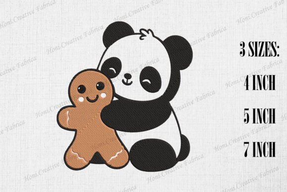 Panda Hugging Gingerbread Man Christmas Charm