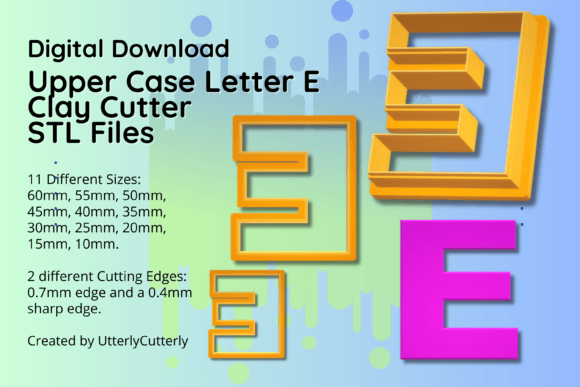 Review: Clay Cutter STL File Upper Case Letter E