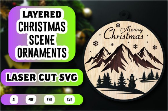 Reviewing the Layered Christmas Scene Ornament SVG