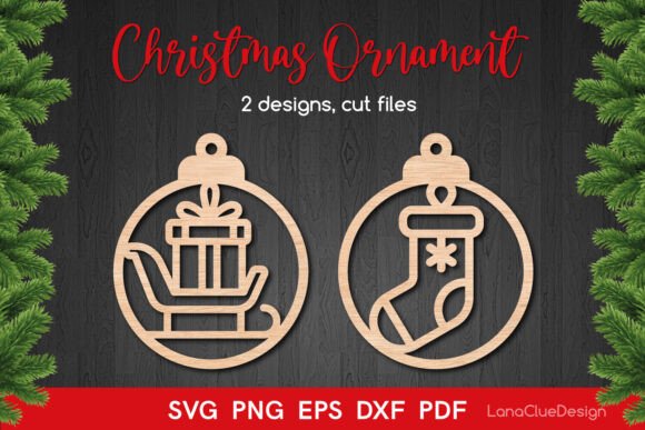 Round Christmas Ornaments SVG for Festive Web Design
