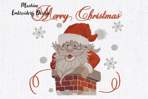 Santa Claus in Chimney for Christmas Sales